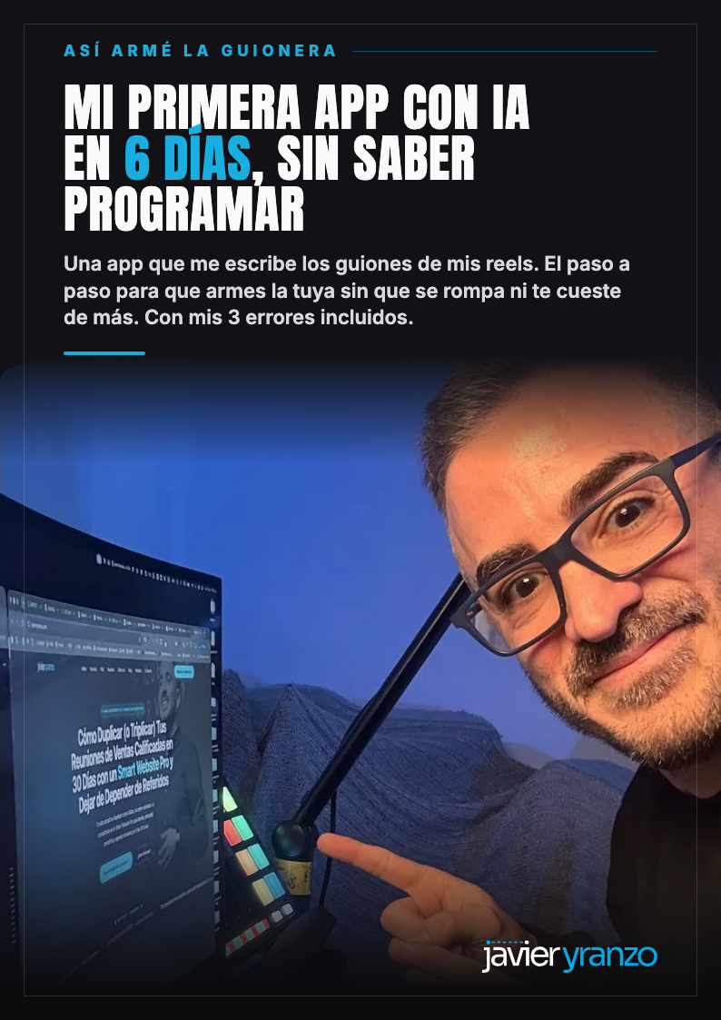Portada del ebook Mi primera app con IA en 6 días, sin saber programar